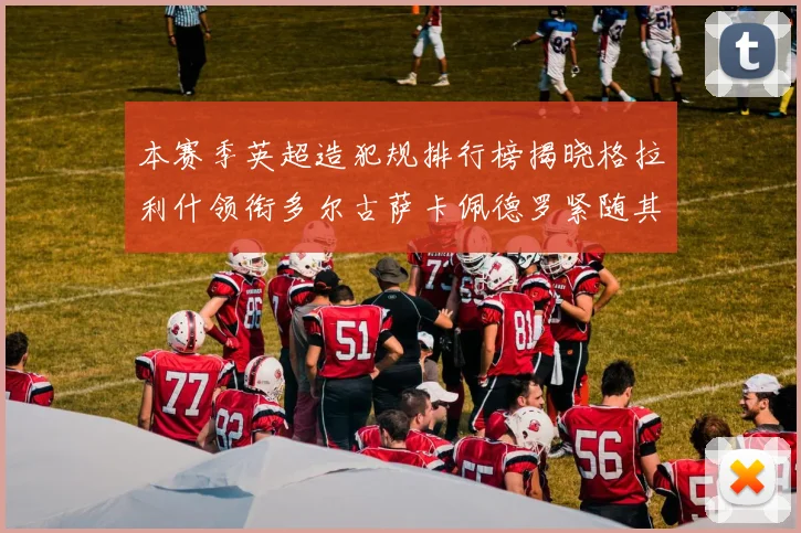 本赛季英超造犯规排行榜揭晓格拉利什领衔多尔古萨卡佩德罗紧随其后